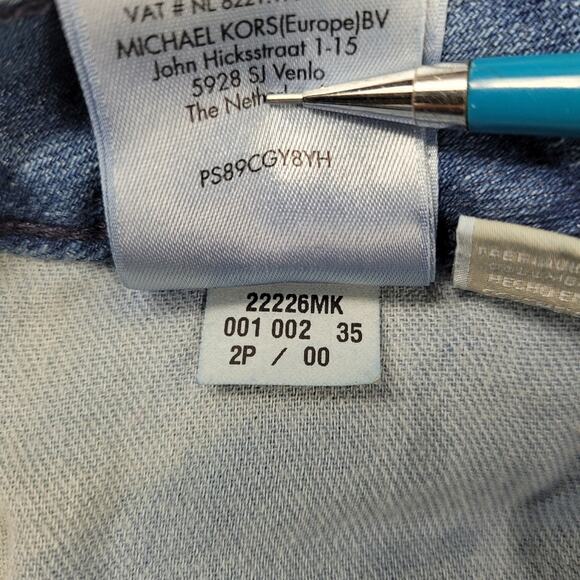 Michael Michael Kors Selma Skinny Polka Dot Jeans size 2P - Picture 15 of 16